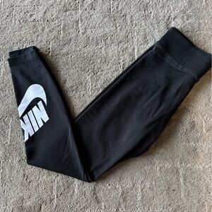 Nike Womens Black Joggers with White Logo
